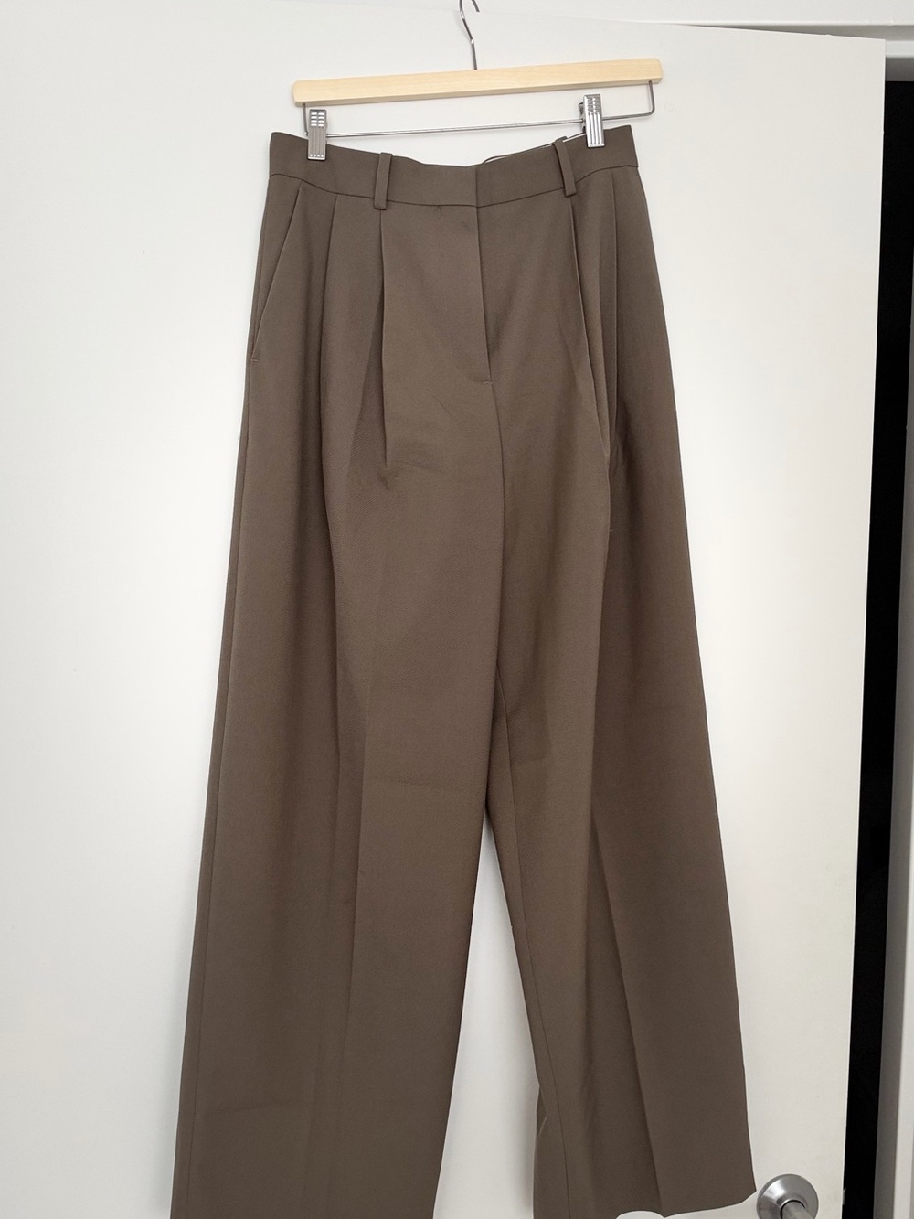 COS Wide-Leg High-Waist Pants in Brown